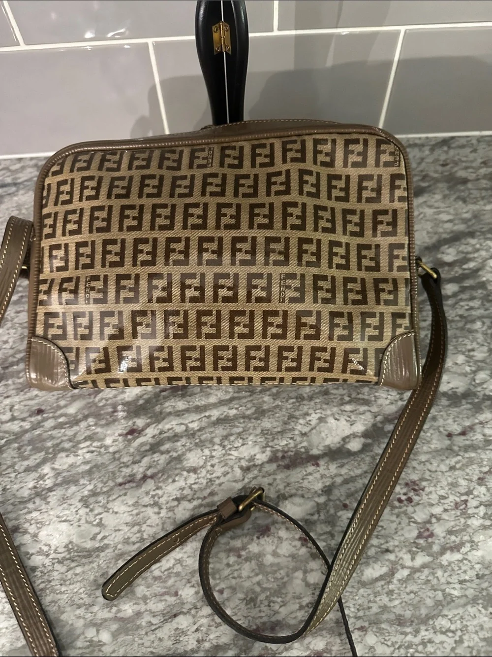 Fendi Zucca FF Monogram small crossbody/ camera bag